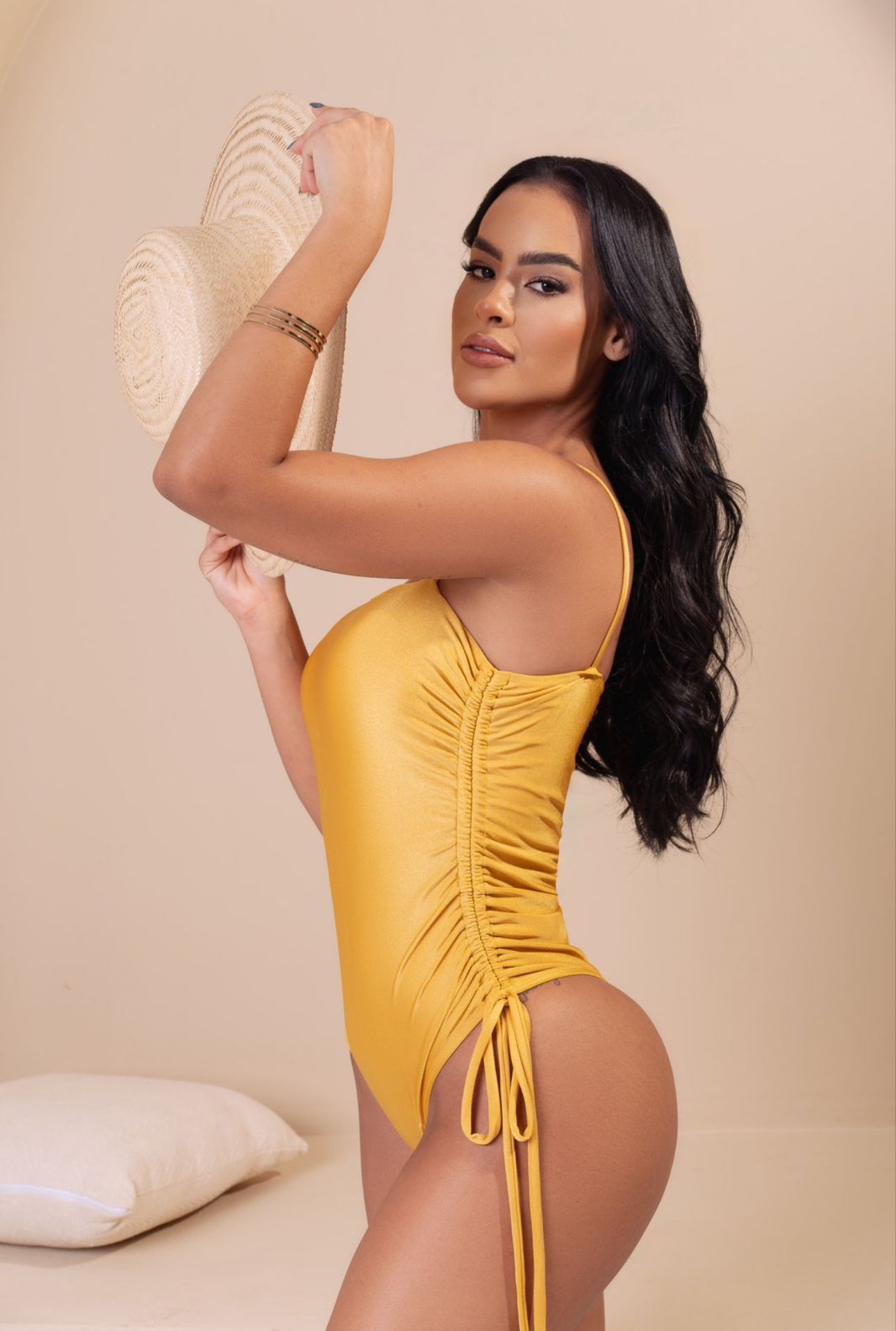 Body Maiô Lateral Drapeado/ Draped Side Swimsuit Body