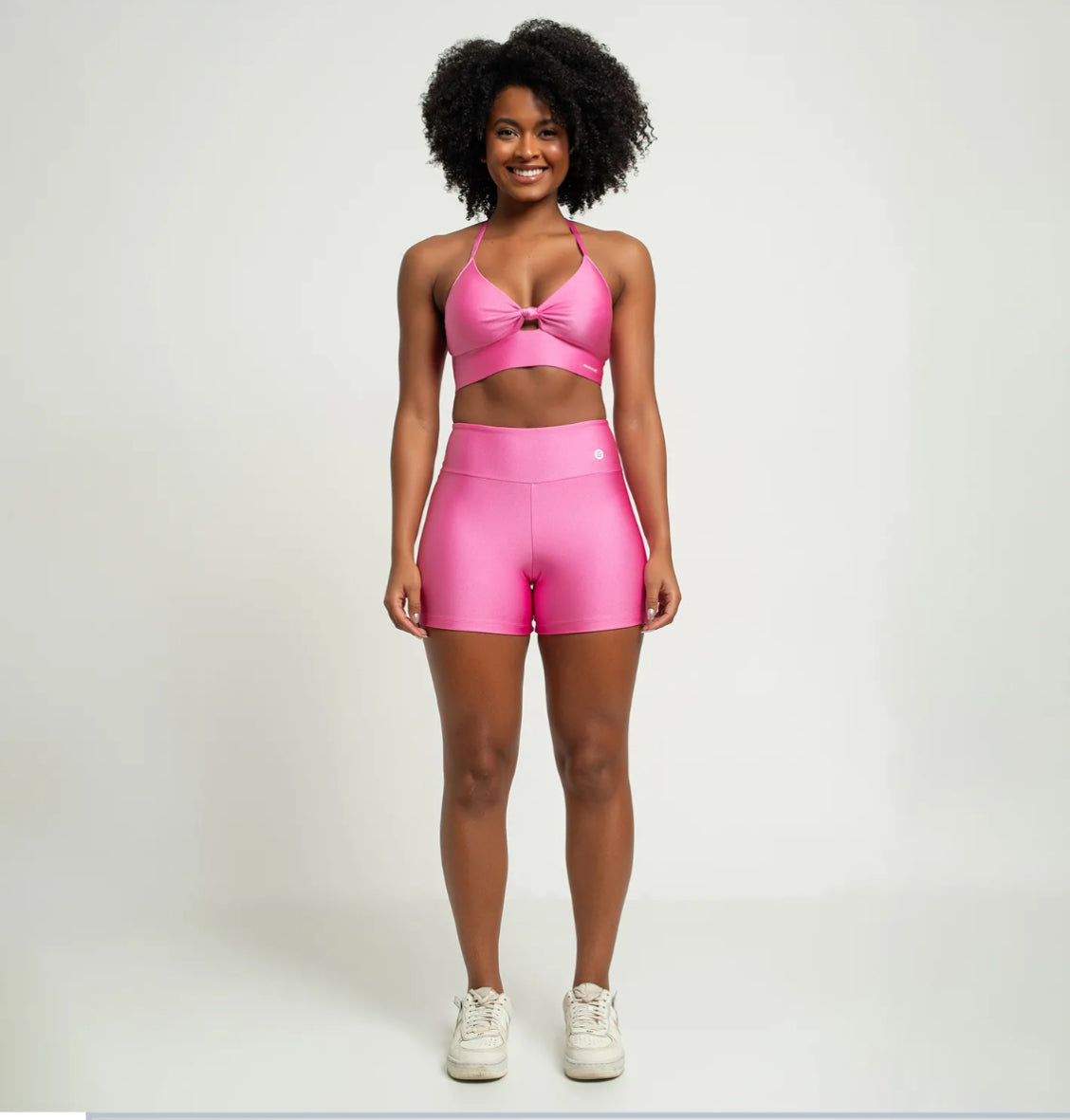 Shorts Set Poliamida Rosa Doce