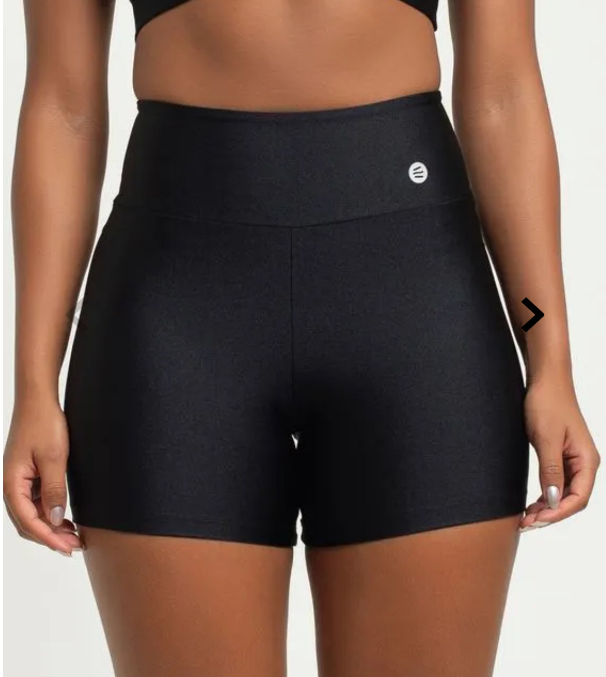Conjunto com short e top franzido poliamida preto