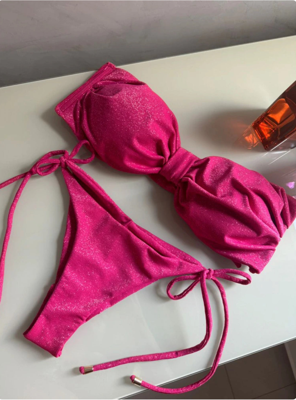Bikini Set Tecido Lurex Tomara que caia