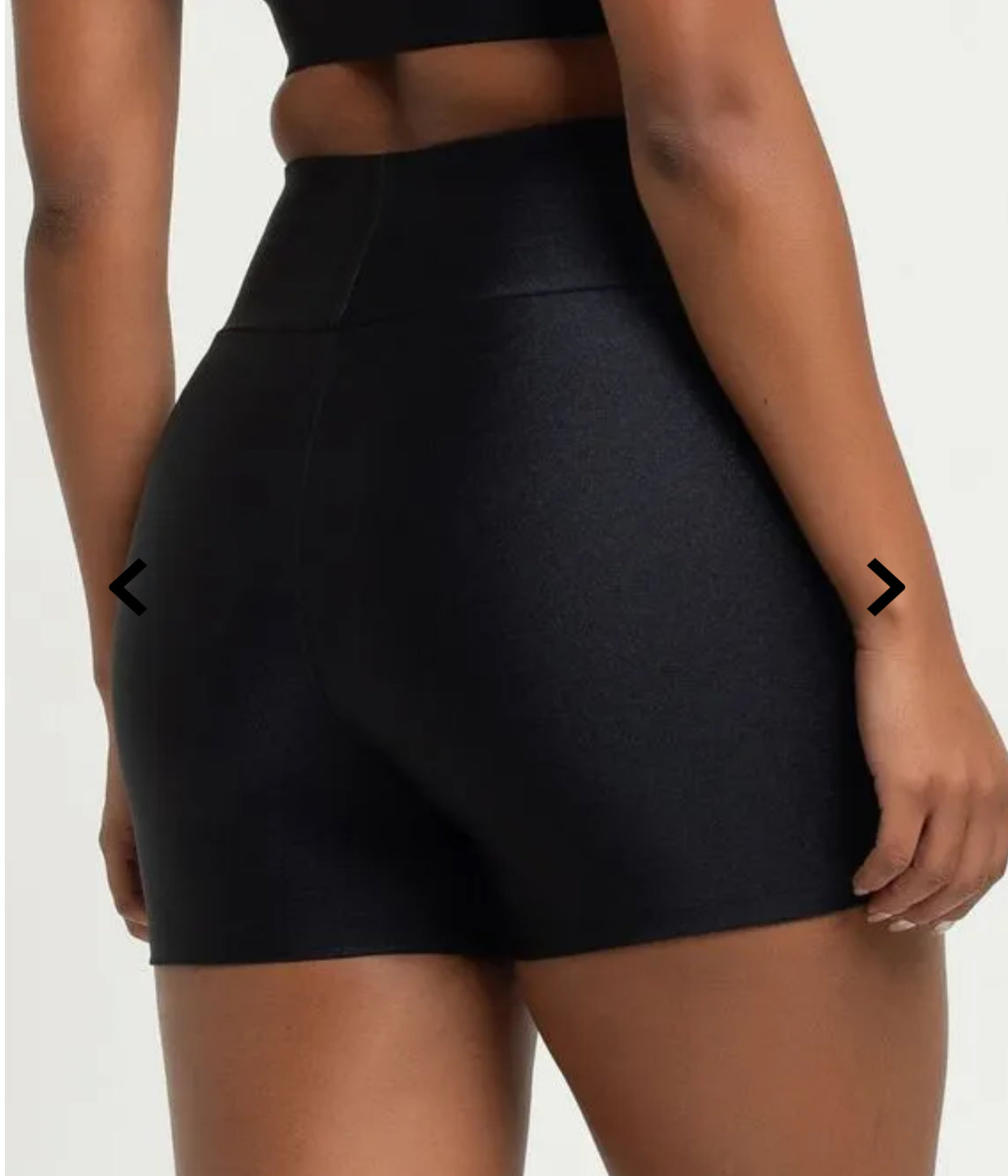 Conjunto com short e top franzido poliamida preto