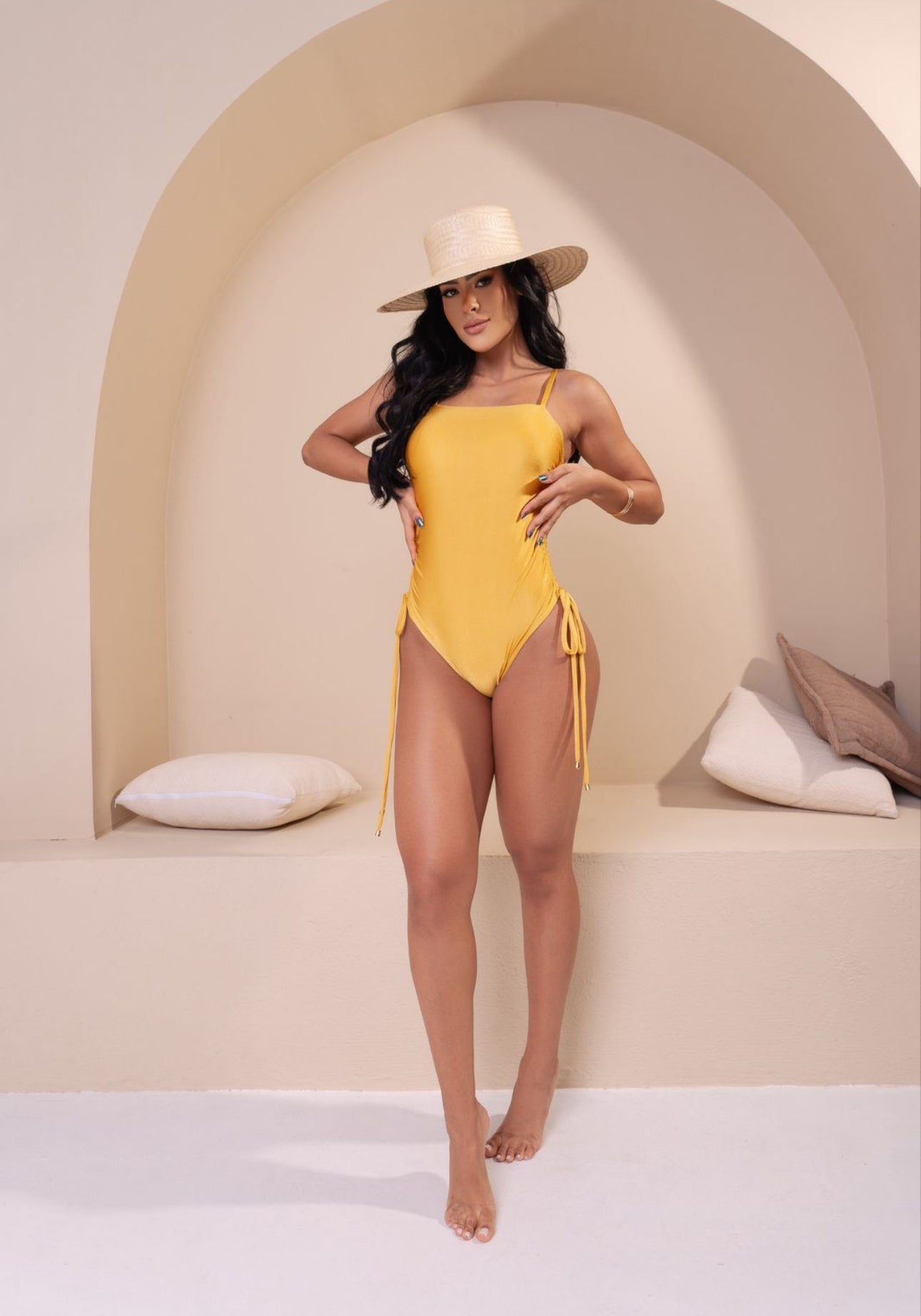 Body Maiô Lateral Drapeado/ Draped Side Swimsuit Body