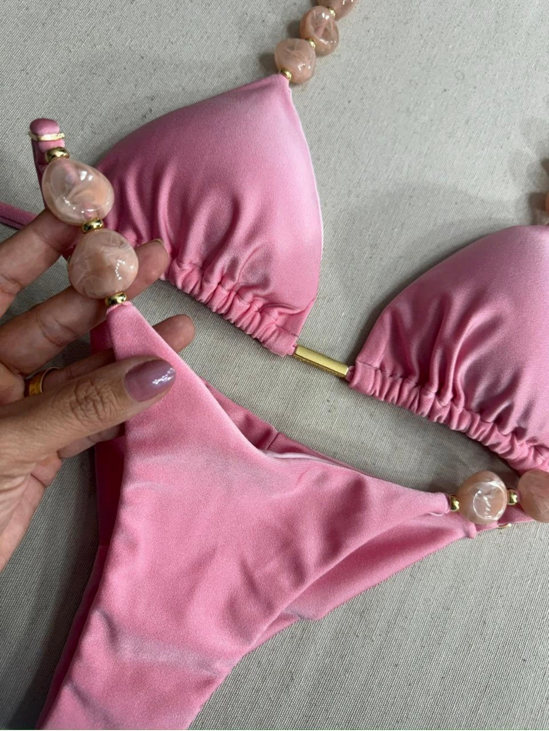 Conjunto Mariah Rosa(Baillarine) Fita