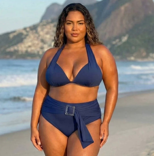 Conjunto Top Bojo Fixo + Hotpants Fivela / Bikini Set