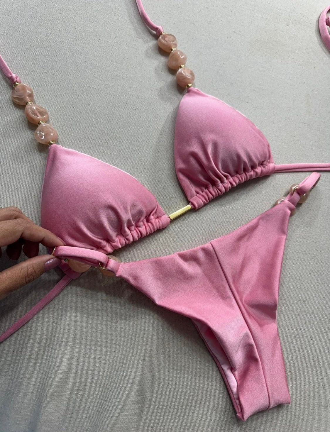 Conjunto Mariah Rosa(Baillarine) Fita