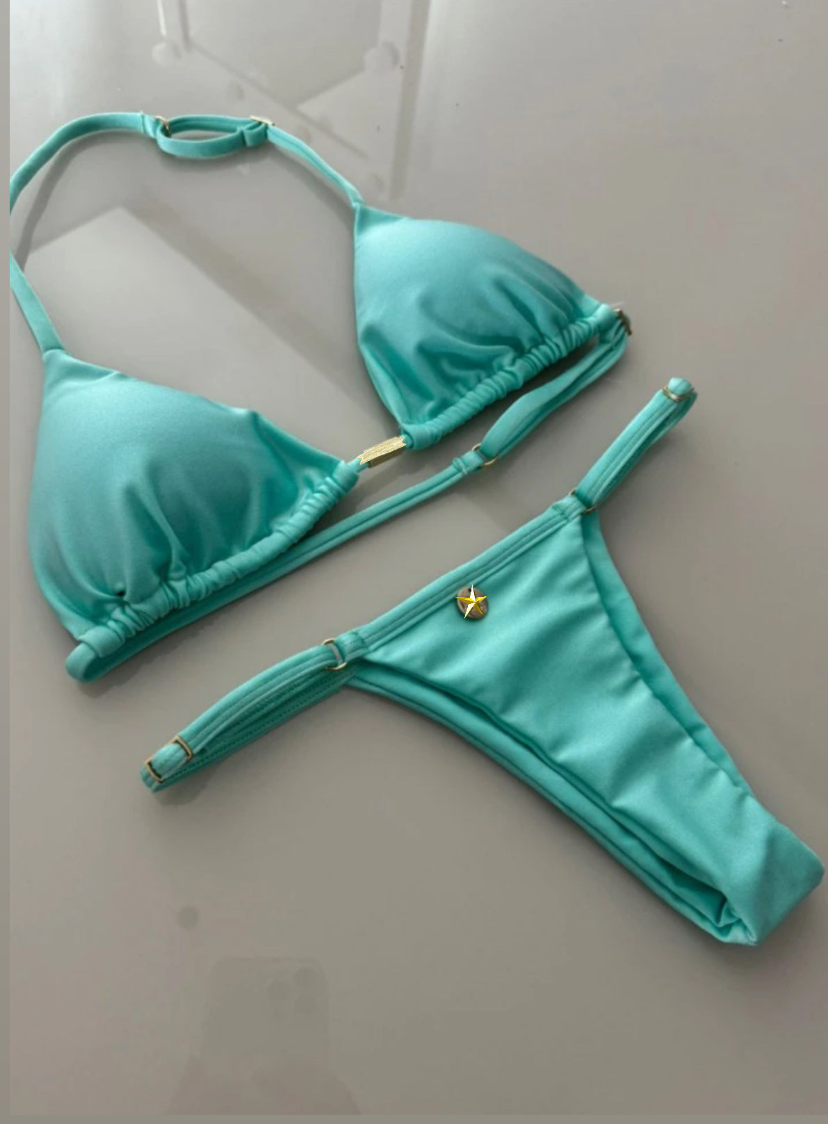 Bikini Set Acetinado Marquinha de fita