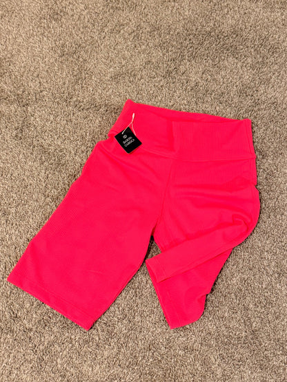 Shorts ciclista rosa tecido textura
