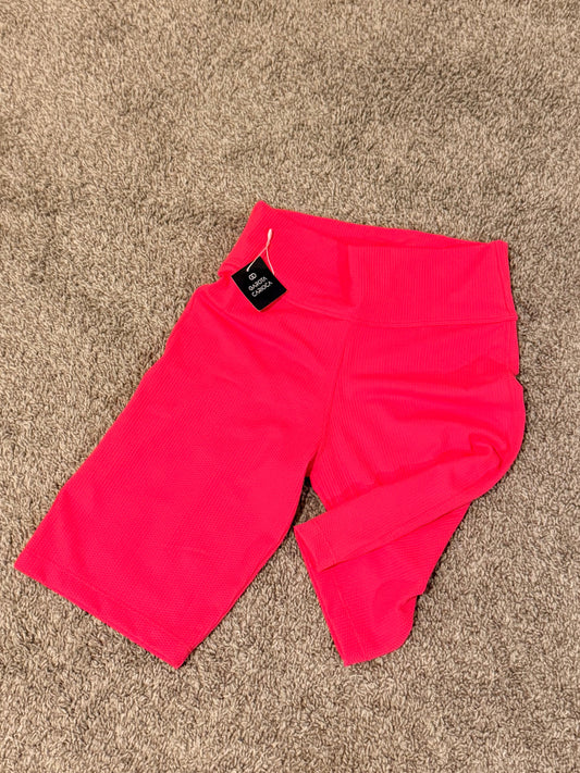 Shorts ciclista rosa tecido textura