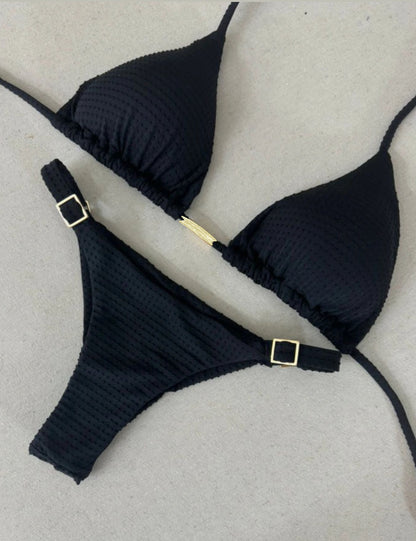 Marquinha de fita texturizado Bikini Set