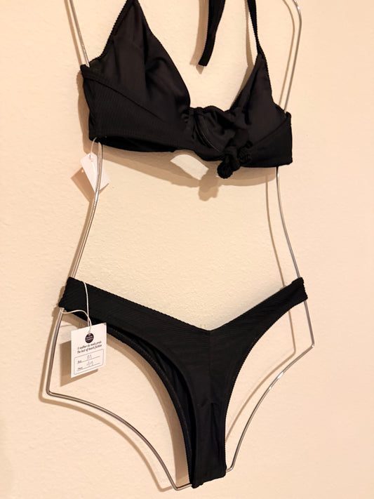 Conjunto tecido canelado