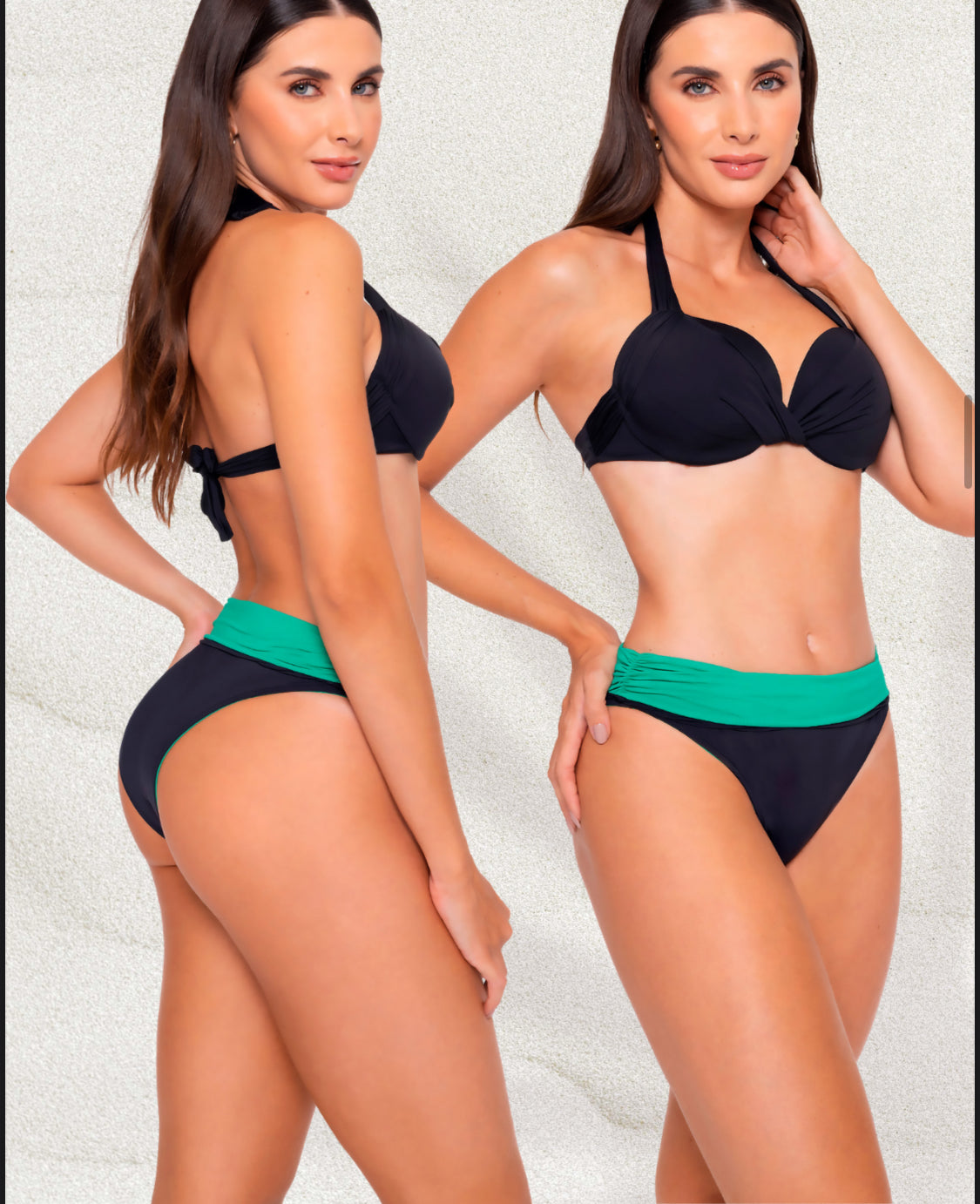 Conjunto de Biquíni com Bojo e Calcinha Dupla Face Cintura Alta