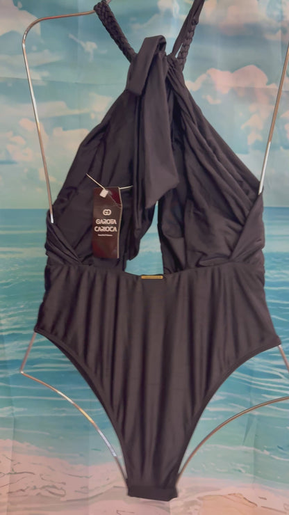 Maiô com Bojo e Detalhe Trançado – Preto ou Verde