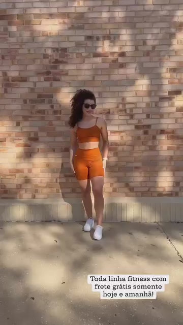 Shorts Set Microcanelado Telha