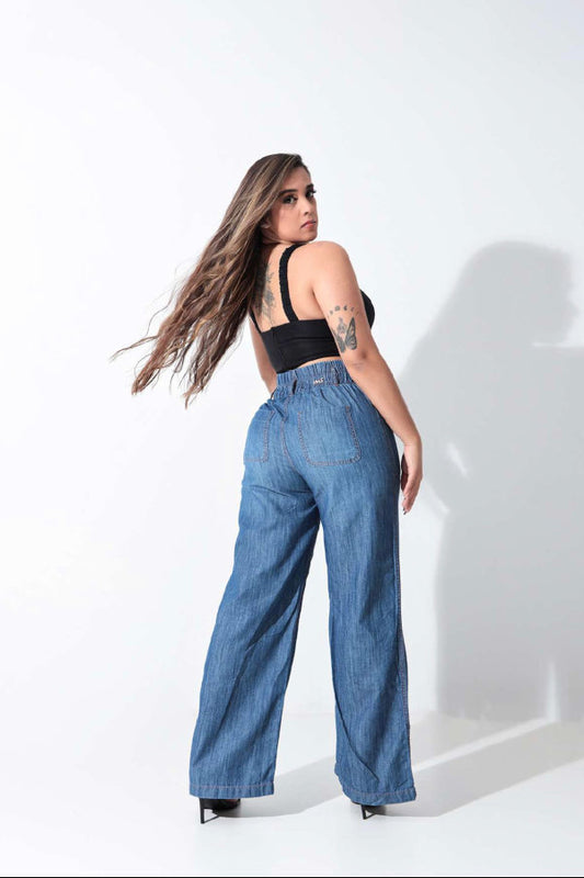 Denim Casual Wide Leg Jeans