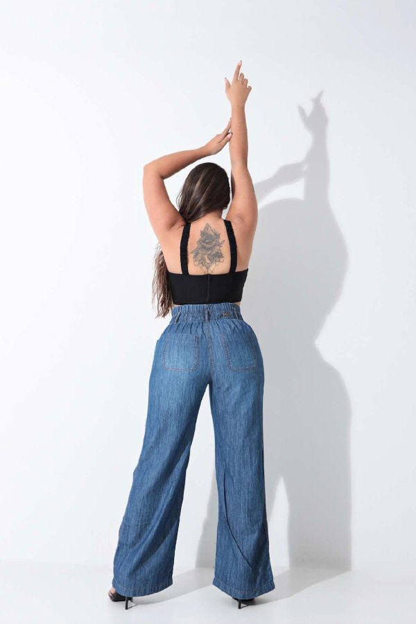 Denim Casual Wide Leg Jeans