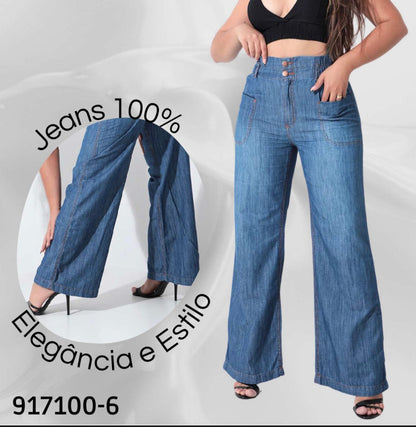 Denim Casual Wide Leg Jeans